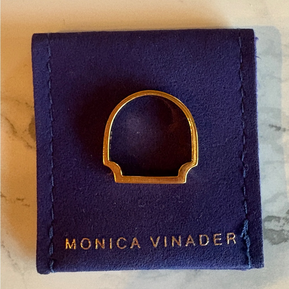 Monica Vinader Gold Arc Ring Sz 6.5